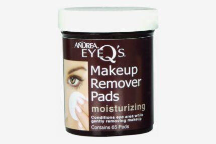 Andrea Eye Q's Moisturizing Eye Makeup Remover Pads, 65-Count (Pack of 3)